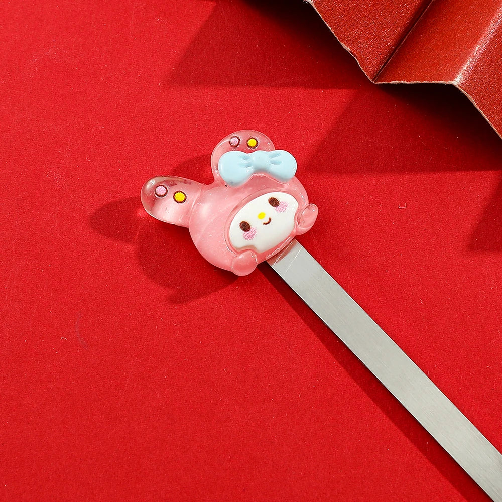 Sanrio Series Kuromi Bookmarks Cute Anime Metal Bookmarks Fans Collection Gift for Book Lovers Reading Marker Stationery